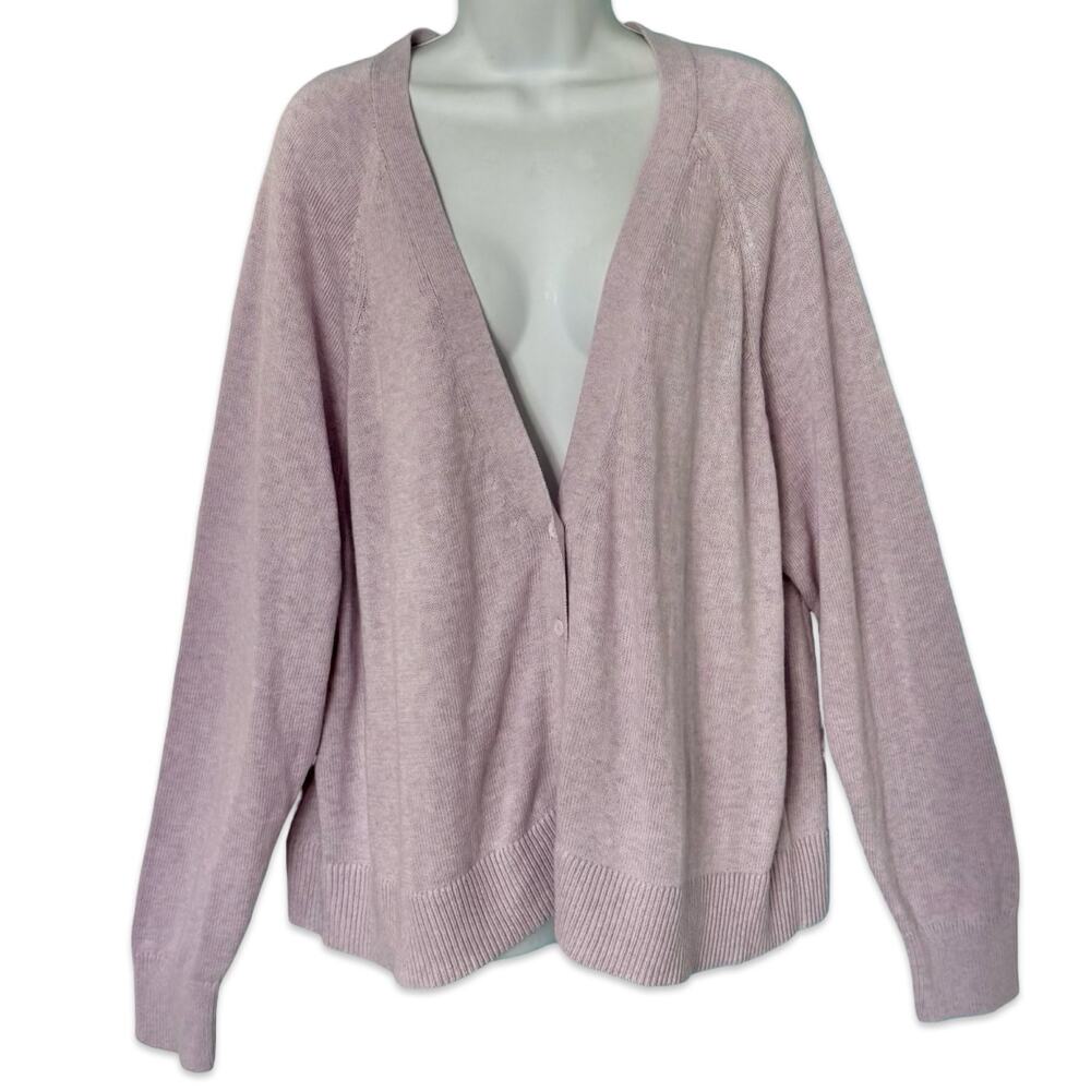 Gap Lilac Purple Button Front Thin Cardigan Sweater Size XXL Preppy NEW Tags